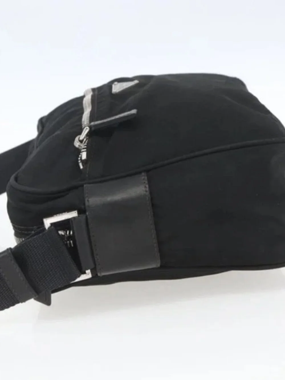PRADA Shoulder Bag Nylon Black Silver Auth 165034 - Picture 3 of 16